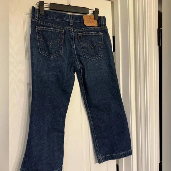 VTG Levi's 502 superlow button fly straight leg Capri jeans Size 5 JR M - Picture 5 of 8
